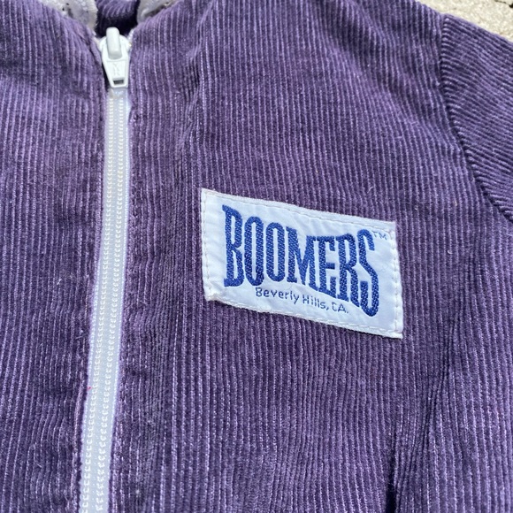 Vintage Purple Corduroy Toddler Jumpsuit, Toddler Onsie, Zip up Romper 12 months - Picture 3 of 7